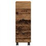 vidaXL Meuble étroit de Salle de Bain à roulettes Vieux Bois, Rangement de Salle de Bain étroite, Rangement de Salle de Bain étr