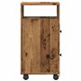 vidaXL Meuble étroit de Salle de Bain à roulettes Vieux Bois, Rangement de Salle de Bain étroite, Rangement de Salle de Bain étr
