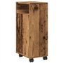 vidaXL Meuble étroit de Salle de Bain à roulettes Vieux Bois, Rangement de Salle de Bain étroite, Rangement de Salle de Bain étr