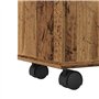 vidaXL Meuble étroit de Salle de Bain à roulettes Vieux Bois, Rangement de Salle de Bain étroite, Rangement de Salle de Bain étr