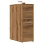 vidaXL Armoire de Salle de Bain étroite avec roulettes chêne Artisanal, Armoire de Salle de Bain Haute, Rangement de Salle de Ba