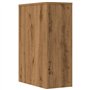 vidaXL Armoire de Salle de Bain étroite avec roulettes chêne Artisanal, Armoire de Salle de Bain Haute, Rangement de Salle de Ba