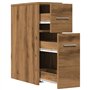 vidaXL Armoire de Salle de Bain étroite avec roulettes chêne Artisanal, Armoire de Salle de Bain Haute, Rangement de Salle de Ba