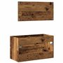 vidaXL Armoire de Salle de Bain et Miroir Vieux Bois Bois d'ingénierie, Armoire de Salle de Bain, Meuble de Salle de Bain, Meubl
