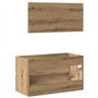 vidaXL Armoire de Salle de Bain avec Miroir chêne Artisanal, Armoire de Salle de Bain, Meuble de Salle de Bain, Meuble de Toilet
