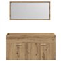 vidaXL Armoire de Salle de Bain avec Miroir chêne Artisanal, Armoire de Salle de Bain, Meuble de Salle de Bain, Meuble de Toilet