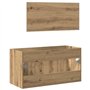vidaXL Armoire de Salle de Bain avec Miroir chêne Artisanal, Armoire de Salle de Bain, Meuble de Salle de Bain, Meuble de Toilet
