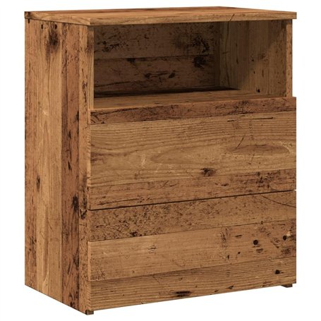 vidaXL Table de Chevet Vieux Bois 50x32x60 cm Bois d'ingénierie