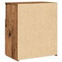 vidaXL Table de Chevet Vieux Bois 50x32x60 cm Bois d'ingénierie, Armoire, Meubles de Chambre à Coucher, Support de téléphone, Ar