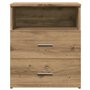 vidaXL Table de Chevet chêne Artisanal 50x32x60 cm Bois d'ingénierie, Armoire, Meubles de Chambre à Coucher, Support de téléphon