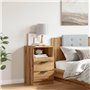 vidaXL Table de Chevet chêne Artisanal 40x36x65 cm Bois d'ingénierie, Armoire, Meubles de Chambre à Coucher, Support de téléphon