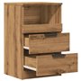 vidaXL Table de Chevet chêne Artisanal 40x36x65 cm Bois d'ingénierie, Armoire, Meubles de Chambre à Coucher, Support de téléphon