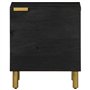 vidaXL Table de Chevet Noir 40x33x46 cm Bois de manguier Solide, Armoire de Chevet, Armoire de lit, Table d'appoint pour Chambre