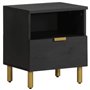 vidaXL Table de Chevet Noir 40x33x46 cm Bois d'ingénierie
