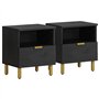 vidaXL Table de Chevet Noir 40x33x46 cm Bois d'ingénierie