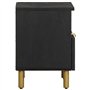 vidaXL Table de Chevet Noir 40x33x46 cm Bois d'ingénierie, Table d'appoint, Armoire de lit, Table d'appoint pour Chambre, Table 