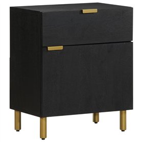 vidaXL Table de Chevet Noir 50x33x60 cm Bois d'ingénierie