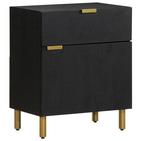 vidaXL Table de Chevet Noir 50x33x60 cm Bois d'ingénierie