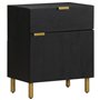 vidaXL Table de Chevet Noir 50x33x60 cm Bois d'ingénierie