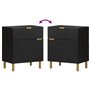 vidaXL Table de Chevet Noir 50x33x60 cm Bois d'ingénierie, Table d'appoint, Armoire de lit, Table d'appoint pour Chambre, Table 
