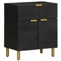 vidaXL Table de Chevet Noir 50x33x60 cm Bois d'ingénierie