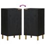 vidaXL Buffet Noir 40x33x75 cm Bois d'ingénierie, Meuble de Rangement, Meuble de Rangement de Cuisine, Meuble de Rangement de Sa
