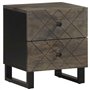 vidaXL Table de Chevet Noir 40x33x46 cm Bois de manguier Solide