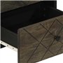 vidaXL Table de Chevet Noir 40x33x46 cm Bois de manguier Solide, Table d'appoint, Armoire de lit, Table d'appoint pour la Chambr