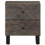 vidaXL Tables de Chevet 2 pcs Noir 40x33x46 cm Bois de manguier Solide, Table d'appoint, Armoire de lit, Table d'appoint pour la