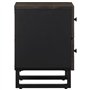 vidaXL Tables de Chevet 2 pcs Noir 40x33x46 cm Bois de manguier Solide, Table d'appoint, Armoire de lit, Table d'appoint pour la