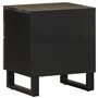 vidaXL Tables de Chevet 2 pcs Noir 40x33x46 cm Bois de manguier Solide, Table d'appoint, Armoire de lit, Table d'appoint pour la