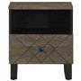 vidaXL Tables de Chevet 2 pcs Noir 40x33x46 cm Bois de manguier Solide, Table d'appoint, Armoire de lit, Table d'appoint pour la