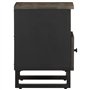 vidaXL Tables de Chevet 2 pcs Noir 40x33x46 cm Bois de manguier Solide, Table d'appoint, Armoire de lit, Table d'appoint pour la
