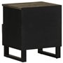 vidaXL Tables de Chevet 2 pcs Noir 40x33x46 cm Bois de manguier Solide, Table d'appoint, Armoire de lit, Table d'appoint pour la