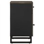 vidaXL Table de Chevet Noir 50x33x60 cm Bois de manguier Massif, Table d'appoint, Armoire de lit, Table d'appoint pour la Chambr