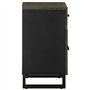 vidaXL Table de Chevet Noir 50x33x60 cm Bois de manguier Massif, Table d'appoint, Armoire de lit, Table d'appoint pour la Chambr