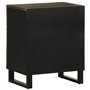 vidaXL Table de Chevet Noir 50x33x60 cm Bois de manguier Massif, Table d'appoint, Armoire de lit, Table d'appoint pour la Chambr