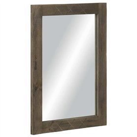 vidaXL Miroir de Salle de Bain Gris 50x3x70 cm Bois de manguier Massif