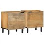 vidaXL Tables de Chevet 2 pcs 40x33x46 cm Bois de manguier Solide