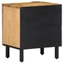 vidaXL Tables de Chevet 2 pcs 40x33x46 cm Bois de manguier Solide, Armoire de lit, Meuble de Chambre à Coucher, Table de Chevet 