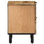 vidaXL Tables de Chevet 2 pcs 40x33x46 cm Bois de manguier Solide, Armoire de lit, Meuble de Chambre à Coucher, Table de Chevet 