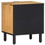 vidaXL Tables de Chevet 2 pcs 40x33x46 cm Bois de manguier Solide, Armoire de lit, Meuble de Chambre à Coucher, Table de Chevet 
