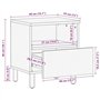 vidaXL Table de Chevet Marron 40x33x46 cm Bois de manguier Solide