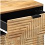 vidaXL Table de Chevet Marron 50x33x60 cm Bois de manguier Massif, Armoire de lit, Meuble de Chambre à Coucher, Table de Chevet 