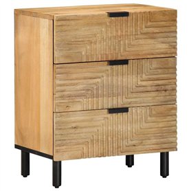 vidaXL Table de Chevet Marron 50x33x62 cm Bois de manguier Solide