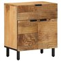 vidaXL Table de Chevet Marron 50x33x60 cm Bois de manguier Massif