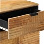 vidaXL Table de Chevet Marron 50x33x60 cm Bois de manguier Massif, Armoire de lit, Meuble de Chambre à Coucher, Table de Chevet 