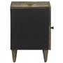 vidaXL Table de Chevet Gris Clair 40x33x46 cm Bois de manguier Solide, Armoire de lit, Meuble de Chambre à Coucher, Table de Che
