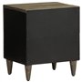 vidaXL Table de Chevet Gris Clair 40x33x46 cm Bois de manguier Solide, Armoire de lit, Meuble de Chambre à Coucher, Table de Che