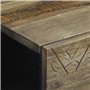 vidaXL Table de Chevet Gris Clair 40x33x46 cm Bois de manguier Solide, Armoire de lit, Meuble de Chambre à Coucher, Table de Che